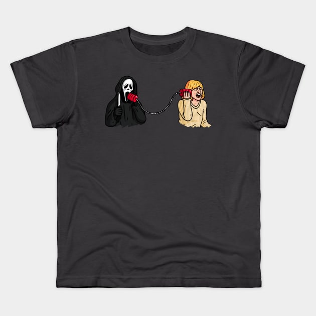 Scary Call! Kids T-Shirt by Raffiti